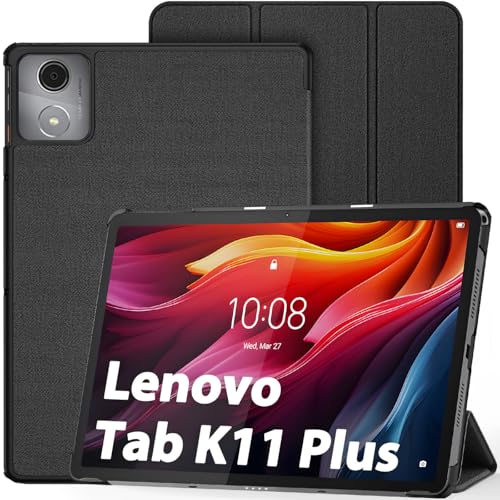 DUX DUCIS Hülle für Lenovo Tab K11 Plus 11,45 Zoll 2025 (TB352FU), Ultraleicht Slim Case Cover mit Ständerfunktion, Schwarz von DUX DUCIS