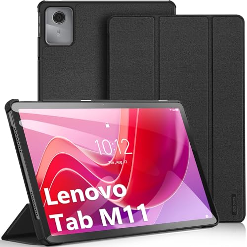 DUX DUCIS Hülle für Lenovo Tab M11 (2024) 11 Zoll, Ultraleicht Smart Case Cover mit Auto Schlaf/Wach und Ständerfunktion, Schwarz von DUX DUCIS