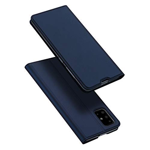 DUX DUCIS Hülle für Samsung Galaxy A51, Leder Flip Handyhülle Schutzhülle Tasche Case mit [Kartenfach] [Standfunktion] [Magnetverschluss] für Samsung Galaxy A51 (Navy Blau) von DUX DUCIS