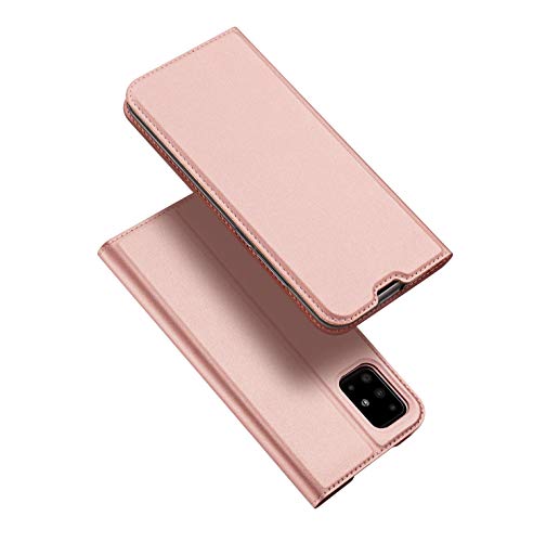 DUX DUCIS Hülle für Samsung Galaxy A51, Leder Klappbar Handyhülle Schutzhülle Tasche Case mit [Kartenfach] [Standfunktion] [Magnetisch] für Samsung Galaxy A51 (Rose Golden) von DUX DUCIS