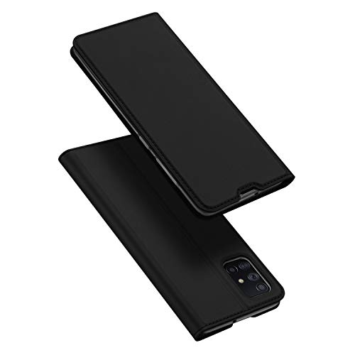 DUX DUCIS Hülle für Samsung Galaxy A71, Leder Klappbar Handyhülle Schutzhülle Tasche Case mit [Kartenfach] [Standfunktion] [Magnetisch] für Samsung Galaxy A71 (Schwarz) von DUX DUCIS