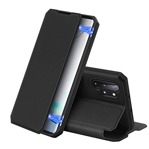 DUX DUCIS Hülle für Samsung Galaxy Note 10 Plus / Note10+ / 5G, Premium Leder Magnetic Closure Flip Schutzhülle handyhülle für Samsung Galaxy Note 10 Plus / Note10+ / 5G Tasche (Schwarz) von DUX DUCIS