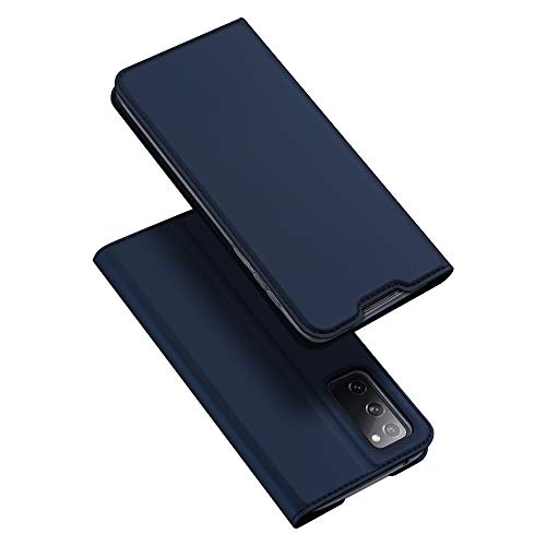 DUX DUCIS Hülle für Samsung Galaxy S20 FE, Leder Klappbar Handyhülle Schutzhülle Tasche Case mit [Kartenfach] [Standfunktion] [Magnetisch] für Samsung Galaxy S20 FE (Blau) von DUX DUCIS