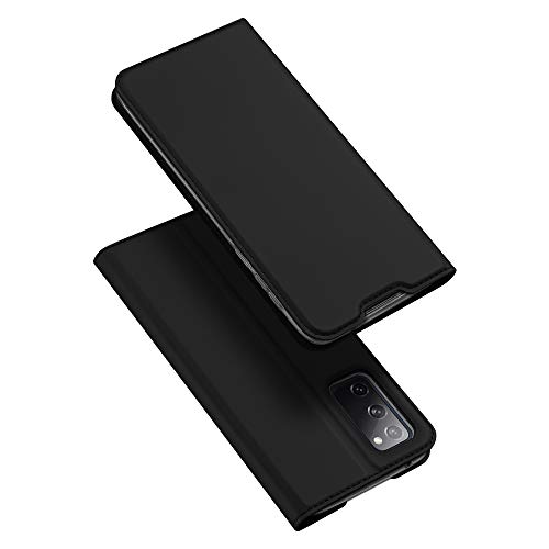 DUX DUCIS Hülle für Samsung Galaxy S20 FE, Leder Klappbar Handyhülle Schutzhülle Tasche Case mit [Kartenfach] [Standfunktion] [Magnetisch] für Samsung Galaxy S20 FE (Schwarz) von DUX DUCIS