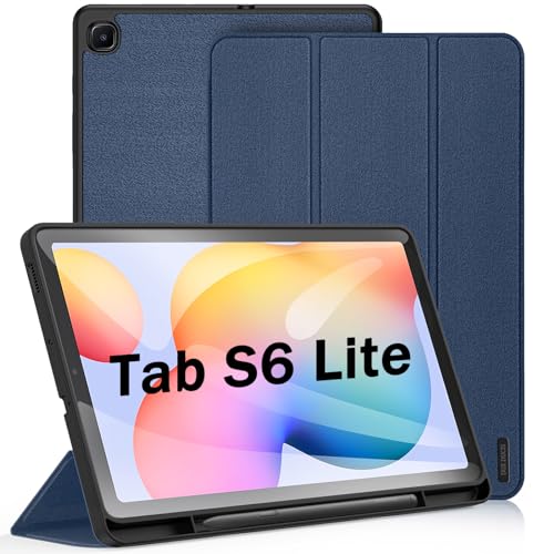 Hülle für Samsung Galaxy Tab S6 Lite 10.4" 2024/2020/2022, DUX DUCIS Magnetic Weiche TPU Protect Hülle mit S Stifthalter für S6 Lite (P620/P625/P610/P613/P615), Multi-Angle Front Support Cover, Blau von DUX DUCIS