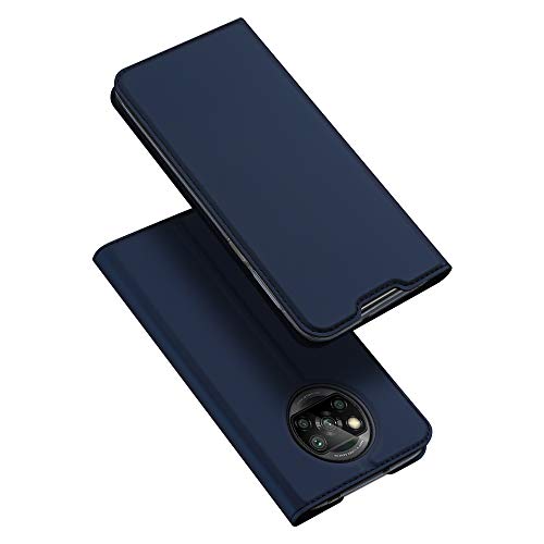 DUX DUCIS Hülle für Xiaomi Poco X3 Pro, Leder Klappbar Handyhülle Schutzhülle Tasche Case mit [Kartenfach] [Ständer] [Magnetisch] für Xiaomi Poco X3 Pro (Blau) von DUX DUCIS