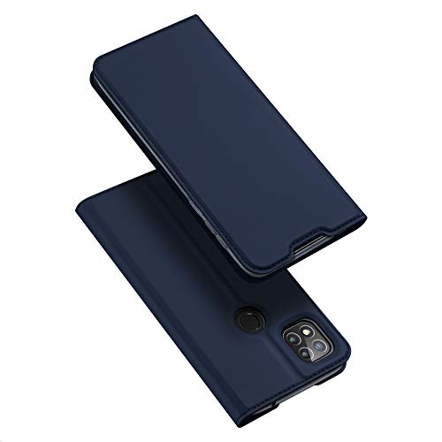 DUX DUCIS Hülle für Xiaomi Redmi 9C, Leder Klappbar Handyhülle Schutzhülle Tasche Case mit [Kartenfach] [Standfunktion] [Magnetisch] für Xiaomi Redmi 9C (Blau) von DUX DUCIS