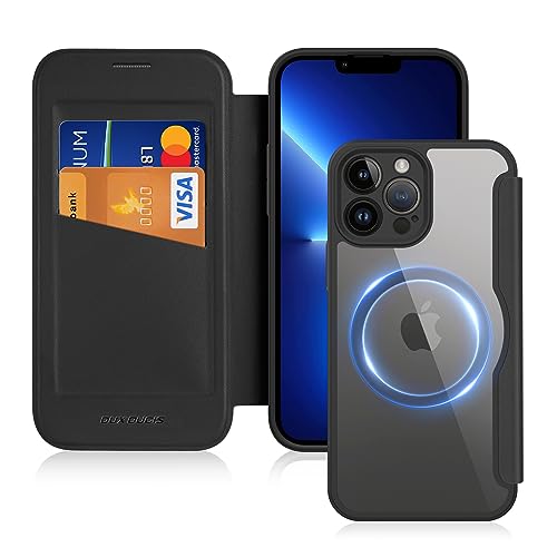 DUX DUCIS Hülle für iPhone 13 Pro Max Handyhülle Kompatibel mit MagSafe, Transparente Anti-Kratzer Leder Flip Klapphülle mit RFID-Sperre Schutzhülle Case für iPhone 13 Pro Max (6,7 Zoll, Schwarz) DUX DUCIS Hülle für iPhone 13 Pro Max Handyhülle Kompatibel mit MagSafe, Transparente Anti-Kratzer Leder Flip Klapphülle mit RFID-Sperre Schutzhülle Case für iPhone 13 Pro Max (6,7 Zoll, Schwarz) von DUX DUCIS