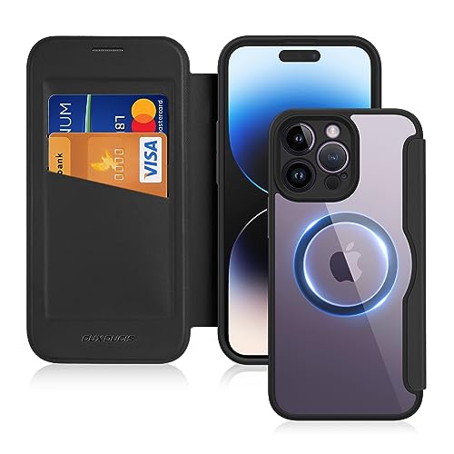 DUX DUCIS Hülle für iPhone 14 Pro Max Handyhülle Kompatibel mit MagSafe, Transparente Anti-Kratzer Leder Flip Klapphülle mit RFID-Sperre Schutzhülle Case für iPhone 14 Pro Max (6,7 Zoll, Schwarz) DUX DUCIS Hülle für iPhone 14 Pro Max Handyhülle Kompatibel mit MagSafe, Transparente Anti-Kratzer Leder Flip Klapphülle mit RFID-Sperre Schutzhülle Case für iPhone 14 Pro Max (6,7 Zoll, Schwarz) von DUX DUCIS