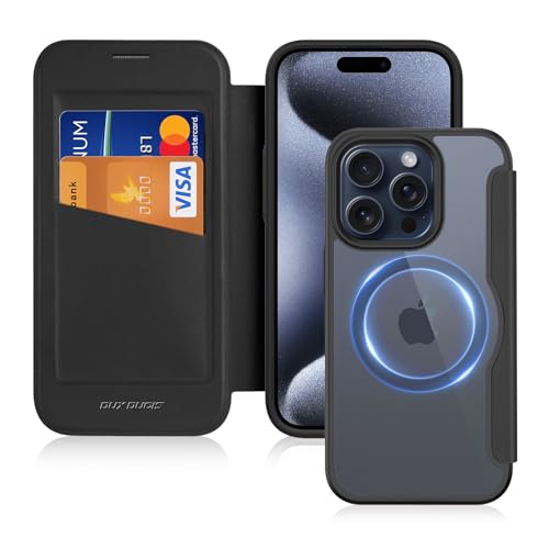 DUX DUCIS Hülle für iPhone 15 Pro Max Handyhülle Kompatibel mit MagSafe, Transparente Anti-Kratzer Leder Flip Klapphülle mit RFID-Sperre Schutzhülle Case für iPhone 15 Pro Max (6,7 Zoll, Schwarz) DUX DUCIS Hülle für iPhone 15 Pro Max Handyhülle Kompatibel mit MagSafe, Transparente Anti-Kratzer Leder Flip Klapphülle mit RFID-Sperre Schutzhülle Case für iPhone 15 Pro Max (6,7 Zoll, Schwarz) von DUX DUCIS