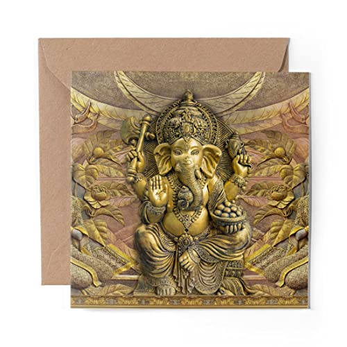 1 x Grußkarte (Fotoeinsatz) – Lord Ganesha Hindu-Gott indisch – blanko Geburtstagsfeier Jahrestag #21809 von DV DESIGN