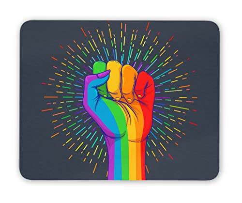 Rechteckiges Mauspad – Pride LGBTQ Gay Lesben Regenbogen Liebe Unterstützung Monat Transgender Celebrate Geschenk #78731 von DV DESIGN