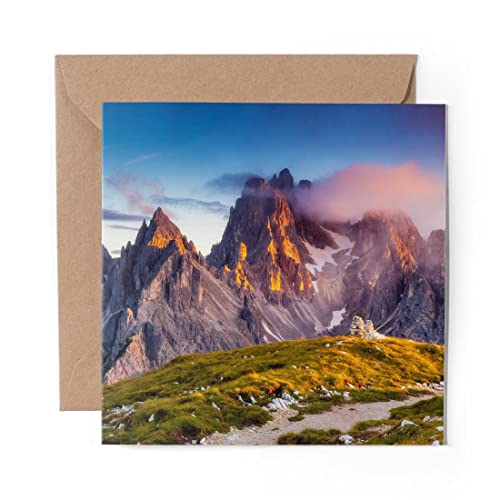 1 x Grußkarte (Fotoeinsatz) – Dolomiten Tirol Italien – blanko Geburtstagsfeier Jahrestag #8917 von DV DESIGN