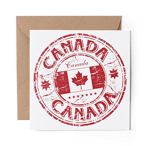 1 x Grußkarte (Fotoeinsatz) – Kanadische Flagge – blanko Geburtstagsfeier Jahrestag #7072 von DV Design