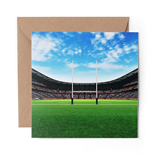 1 x Grußkarte (Fotoeinsatz) – Rugby Pitch RFC Stadium – blanko Geburtstagsfeier Jahrestag #16367 von DV DESIGN
