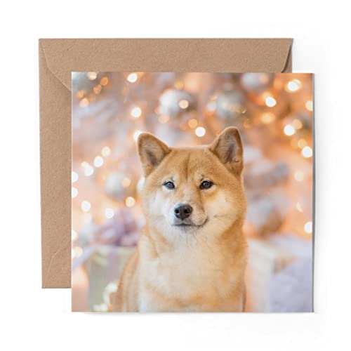 1 x Grußkarte (Fotoeinsatz) – Shiba Inu japanischer Hund Welpe – blanko Geburtstagsfeier Jahrestag #8751 von DV DESIGN