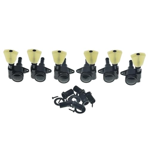 DVCSDE Gitarren Mechaniken Set Locking Tuner 21:1 Maschinen Locking Stimmschlüssel Mit Vintage-Schlüsseln Tongriff Für LP SG ES Akustik(Black) von DVCSDE