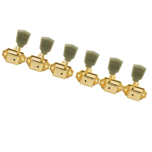 Gitarren Mechaniken Set Basic 3R3L Vintage Mechaniken Stimmschlüssel Pegs Set Für LP Gitarre(Gold) von DVCSDE