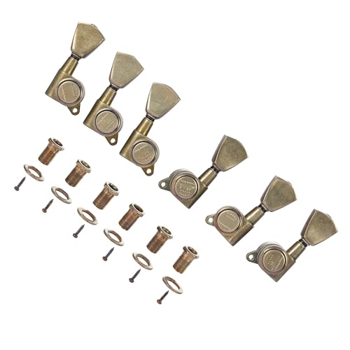 Gitarren Mechaniken Set Locking Tuner 18:1 Stimmschlüsselmaschinen Mit Knöpfen Für LP SG ES Oder Akustikgitarren(Bronze) von DVCSDE