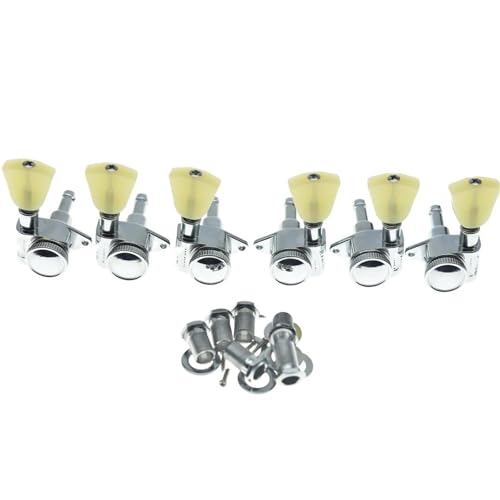 Gitarren Mechaniken Set Locking Tuner 21:1 Maschinen Locking Stimmschlüssel Mit Vintage-Schlüsseln Tongriff Für LP SG ES Akustik(Chrome) von DVCSDE