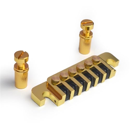 Untere Brücke Flip Up String Brücke Für LP Gitarre Messing String Bord(Gold) von DVCSDE