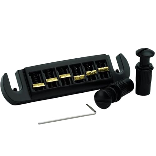 Verstellbarer Wraparound-Saitenhaltersteg Für LP-E-Gitarre Kirsite(Black) von DVCSDE