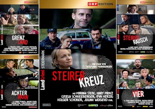 5x Landkrimi: Steirerrausch + Steirerkreuz + Achterbahn + Grenzland + Vier [5-DVD] von DVD