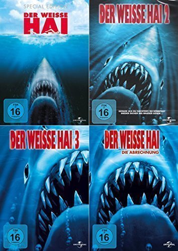 DVD Der Weiße Hai, komplette Sammlung 1 2 3 4 – JAWS Quadrilogy DVD Der Weiße Hai, komplette Sammlung 1 2 3 4 – JAWS Quadrilogy von DVD
