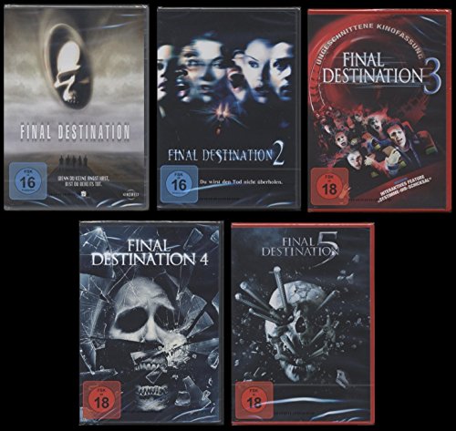 Final Destination 1+2+3+4+5 DVD UNCUT FSK 18 Edtion Set von DVD