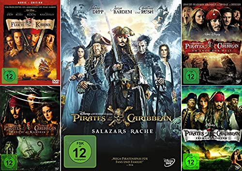 Fluch der Karibik 1 - 5 (Pirates of the Caribbean) [5er DVD-Set] Keine Box von DVD
