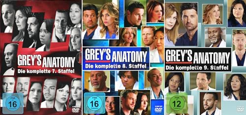 Grey's Anatomy - Die komplette 7. + 8. + 9. Staffel [18-DVD / 3-Boxen] von DVD