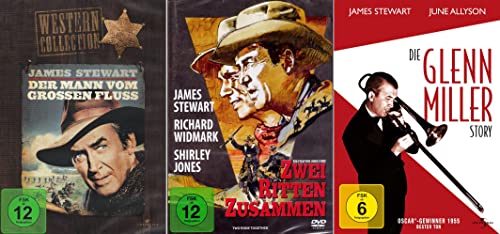 James Stewart Collection: Der Mann vom grossen Fluss + Zwei ritten zusammen + Die Glenn Miller Story [3-DVD] von DVD