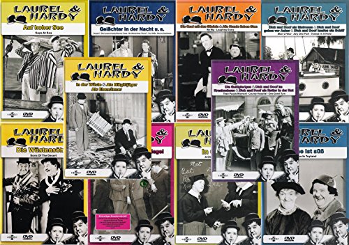 Laurel & Hardy - Collection 10 | In der Wüste | Hinter Schloß und Riegel | In Oxford | Gelächter in der Nacht | Rache süß | Auf hoher See | Als Matrosen u.a [10er DVD-Set] von DVD