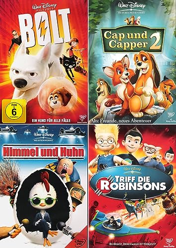 Walt Disney Collection 1 | Bolt - Ein Hund für alle Fälle + Cap und Capper 2 + Himmel und Huhn + Triff die Robinsons [4er DVD-Set] von DVD