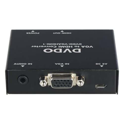 DVDO Stromversorgter VGA-zu-HDMI-Konverter,VGA-Auflösung bis zu 1920x1200 @ 60 Hz,unterstützt Stereo-Audio-Eingang und überlegenen ESD-Schutz,Stromversorgung über Computer über Audio-Micro-USB-Kabel von DVDO