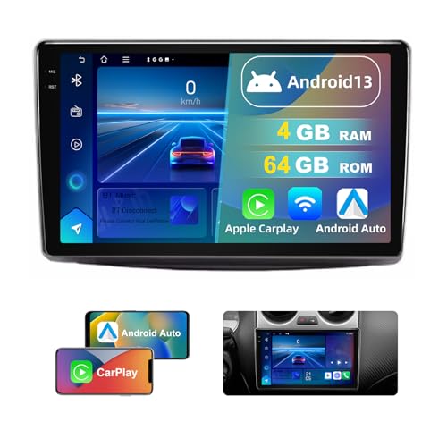 Dvrmedia Autoradio 4GB+64GB Android 13 Für Alfa Romeo MiTo 2008-2016 9" Touchscreen mit Bluetooth Radio kabellos CarPlay Android Auto Autoradio 2din mit GPS FM WiFi DSP von DVRMEDIA