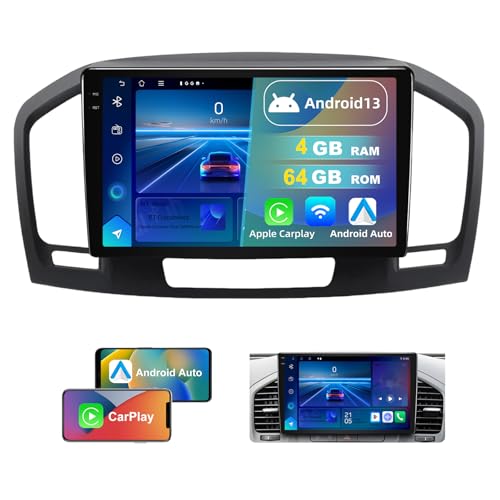 Dvrmedia Autoradio 4GB+64GB Android 13 für OPEL Insignia 2008-2013 9" Touchscreen mit Bluetooth Radio kabellos CarPlay Android Auto Autoradio 2din mit GPS FM WiFi DSP von DVRMEDIA