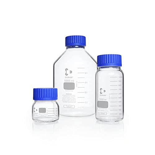 DWK Life Sciences SD-0033 Duran Borosilikat Glas 3.3 Laborglasflasche mit Schraubverschluss und Ausgießring, Weithals, GLS 80 Gewindegröße, 2000ml Kapazität, 136mm Äußere Durchmesser x 252mm Höhe, Gla DWK Life Sciences SD-0033 Duran Borosilikat Glas 3.3 Laborglasflasche mit Schraubverschluss und Ausgießring, Weithals, GLS 80 Gewindegröße, 2000ml Kapazität, 136mm Äußere Durchmesser x 252mm Höhe, Gla von DWK Life Sciences