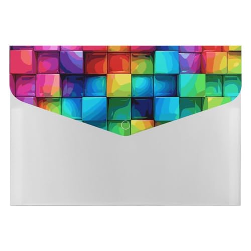 Aktenordner in Regenbogenfarben, kariert, langlebig, mit 6 Fächern, Ordner für Aktenschrank, Büro, Lebenslauf-Portfolio Aktenordner in Regenbogenfarben, kariert, langlebig, mit 6 Fächern, Ordner für Aktenschrank, Büro, Lebenslauf-Portfolio von DWTJKMS
