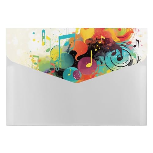 Aktenordner mit abstraktem Musik-Thema, langlebig, mit 6 Fächern, Ordner für Aktenschrank, Büro, Lebenslauf-Portfolio Aktenordner mit abstraktem Musik-Thema, langlebig, mit 6 Fächern, Ordner für Aktenschrank, Büro, Lebenslauf-Portfolio von DWTJKMS