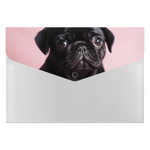 Aktenordner mit niedlichem Mops-Motiv, langlebig, mit 6 Fächern, Ordner für Aktenschrank, Büro, Lebenslauf-Portfolio Aktenordner mit niedlichem Mops-Motiv, langlebig, mit 6 Fächern, Ordner für Aktenschrank, Büro, Lebenslauf-Portfolio von DWTJKMS