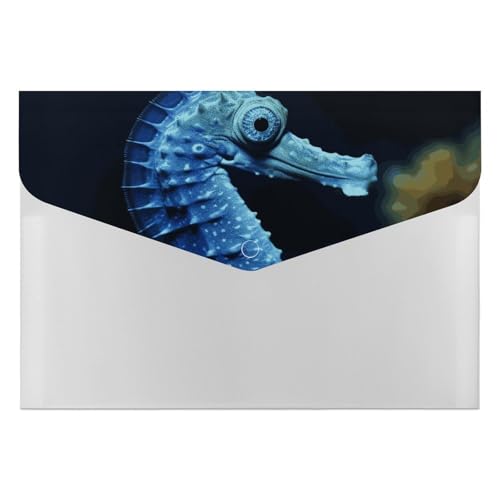 Blue Seepferdchen-Aktenordner, Organizer, langlebig, mit 6 Fächern, Ordner für Aktenschrank, Büro, Lebenslauf-Portfolio Blue Seepferdchen-Aktenordner, Organizer, langlebig, mit 6 Fächern, Ordner für Aktenschrank, Büro, Lebenslauf-Portfolio von DWTJKMS