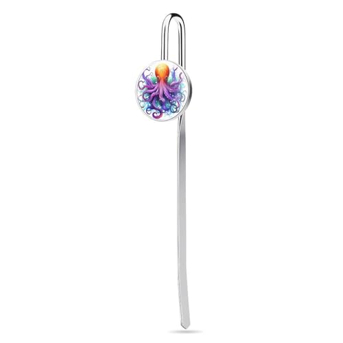 Bunte Oktopus-Lesezeichen aus Metall, einzigartige Geschenke, Lesezeichen, Haarnadel-Haken, Lesezeichen für Buchliebhaber, Schriftsteller, Leser, Männer, Frauen Bunte Oktopus-Lesezeichen aus Metall, einzigartige Geschenke, Lesezeichen, Haarnadel-Haken, Lesezeichen für Buchliebhaber, Schriftsteller, Leser, Männer, Frauen von DWTJKMS