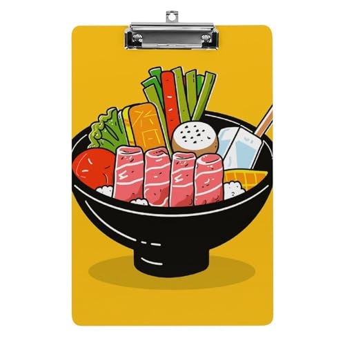 Cartoon-Hotpot-Klemmbrett aus Acryl, niedliches modisches Klemmbrett, dekorativ, 31,8 x 21,6 cm, Standard-A4-Größe, Acryl-Clip für Klassenzimmer, Lehrer, Bürobedarf Cartoon-Hotpot-Klemmbrett aus Acryl, niedliches modisches Klemmbrett, dekorativ, 31,8 x 21,6 cm, Standard-A4-Größe, Acryl-Clip für Klassenzimmer, Lehrer, Bürobedarf von DWTJKMS