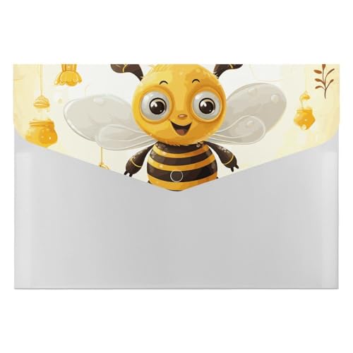 Cute Bees Honey Aktenordner, Organizer, langlebig, mit 6 Fächern, Ordner für Aktenschrank, Büro, Lebenslauf-Portfolio Cute Bees Honey Aktenordner, Organizer, langlebig, mit 6 Fächern, Ordner für Aktenschrank, Büro, Lebenslauf-Portfolio von DWTJKMS