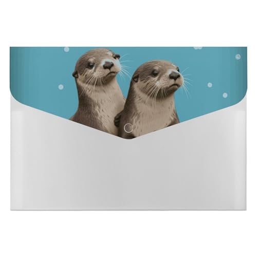 Cute Otters Aktenordner, Organizer, langlebig, mit 6 Fächern, Ordner für Aktenschrank, Büro, Lebenslauf-Portfolio Cute Otters Aktenordner, Organizer, langlebig, mit 6 Fächern, Ordner für Aktenschrank, Büro, Lebenslauf-Portfolio von DWTJKMS