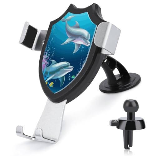 DWTJKMS Handy-Halterung für Lüftungsschlitze, Motiv: Delfin und Fisch, universal, passend für alle Smartphones und Automodelle, Schwarz DWTJKMS Handy-Halterung für Lüftungsschlitze, Motiv: Delfin und Fisch, universal, passend für alle Smartphones und Automodelle, Schwarz von DWTJKMS