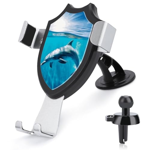 DWTJKMS Handy-Halterung für Lüftungsschlitze, Motiv: schwimmender Delfin im blauen Meer, universal, passend für alle Smartphones und Automodelle, Schwarz DWTJKMS Handy-Halterung für Lüftungsschlitze, Motiv: schwimmender Delfin im blauen Meer, universal, passend für alle Smartphones und Automodelle, Schwarz von DWTJKMS