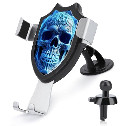 DWTJKMS Kfz-Handyhalterung mit 3D-Druck, blauer Totenkopf, für Lüftungsschlitze, universell, passend für alle Smartphones und Automodelle, Schwarz DWTJKMS Kfz-Handyhalterung mit 3D-Druck, blauer Totenkopf, für Lüftungsschlitze, universell, passend für alle Smartphones und Automodelle, Schwarz von DWTJKMS