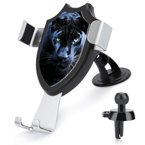 DWTJKMS Panther mit blauen Augen, Auto-Handyhalterung, Lüftungsschlitz, universal, passend für alle Smartphones und Automodelle, Schwarz DWTJKMS Panther mit blauen Augen, Auto-Handyhalterung, Lüftungsschlitz, universal, passend für alle Smartphones und Automodelle, Schwarz von DWTJKMS